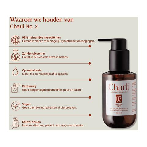 Charli No. 2 Glijmiddel - Glycerinevrij 100 ML