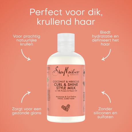 Shea Moisture Coconut Hibiscus Curl & Shine Style Milk 237 Ml