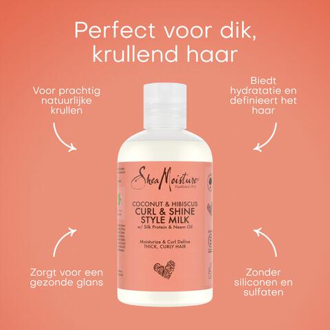 Shea Moisture Coconut Hibiscus Curl & Shine Style Milk 237 Ml