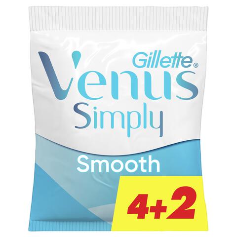 Gillette Venus Simply Smooth Wegwerpmesjes 4+2 stuks