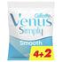 Gillette Venus Simply Smooth Wegwerpmesjes 4+2 stuks