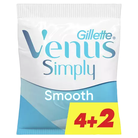 Gillette Venus Simply Smooth Wegwerpmesjes 4+2 stuks