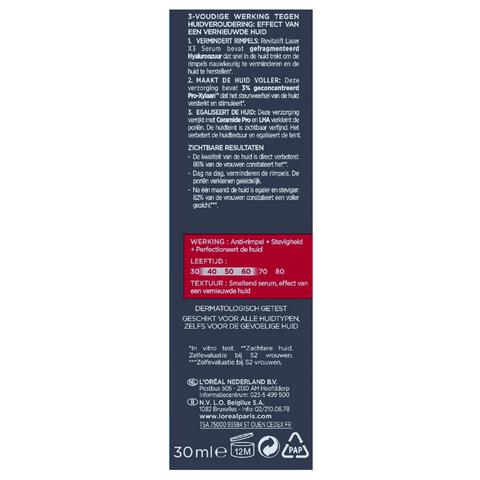 L'Oréal Paris Revitalift Laser X3 Anti-Rimpel Serum 30 ML