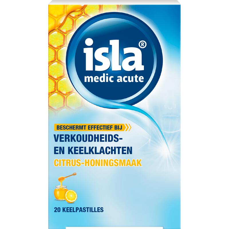 isla Medic Acute Citrus-Honing Keelpastilles 20 stuks