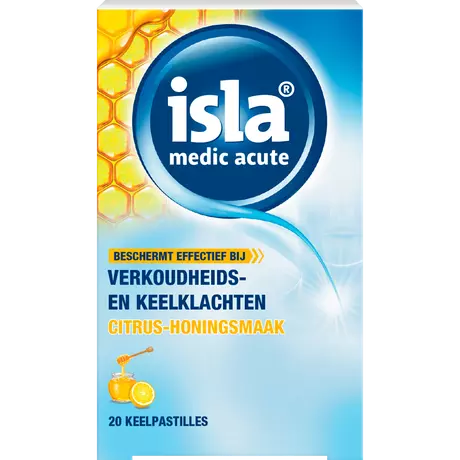 isla Medic Acute Citrus-Honing Keelpastilles 20 stuks
