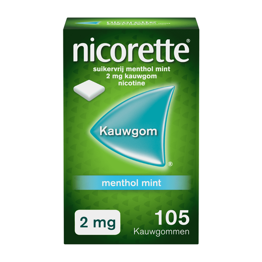 Nicorette Suikervrij Kauwgom 2 MG Nicotine 105 stuks