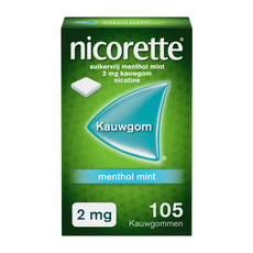 Nicorette suikervrij Kauwgom 30/105 stuks, 2 mg nicotine
