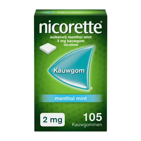 Nicorette Suikervrij Kauwgom 2 MG Nicotine 105 stuks