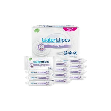 WaterWipes Soothing Baby Wipes - 12x60