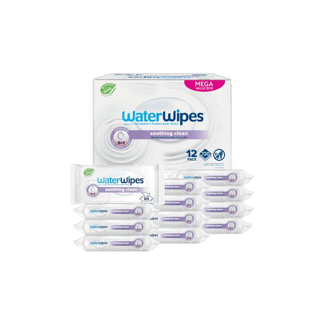 WaterWipes Soothing Baby Wipes - 12x60