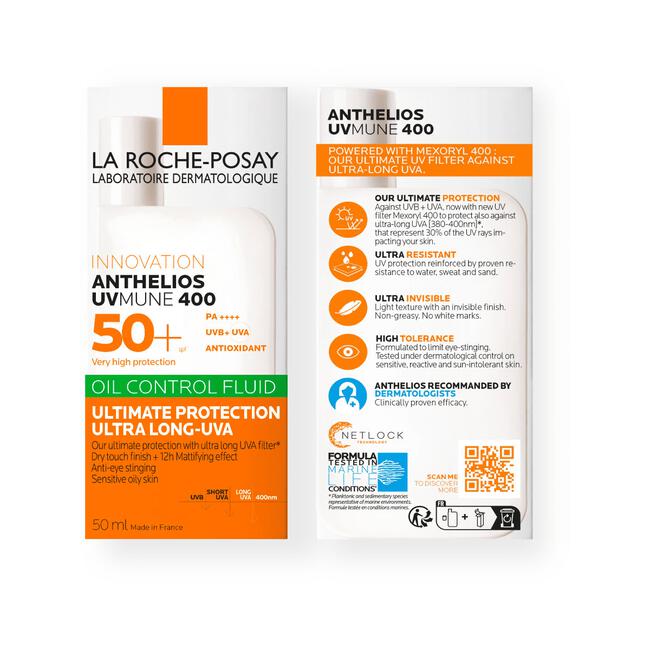 La Roche-Posay Anthelios UVMune 400 Oil Control Zonnefluide SPF50+ 50 ML