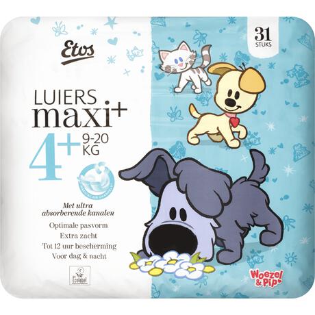 Etos Woezel & Pip Luiers Maat 4+ Maxi+ 31