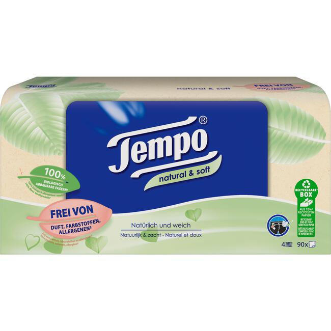 Tempo Natural & Soft Box 90 stuks