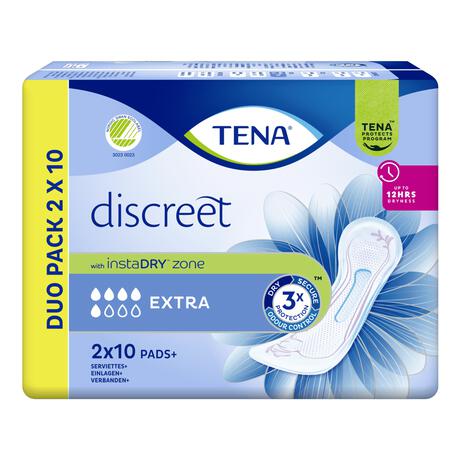 TENA Discreet Extra Verbanden Duopack 2x10 stuks