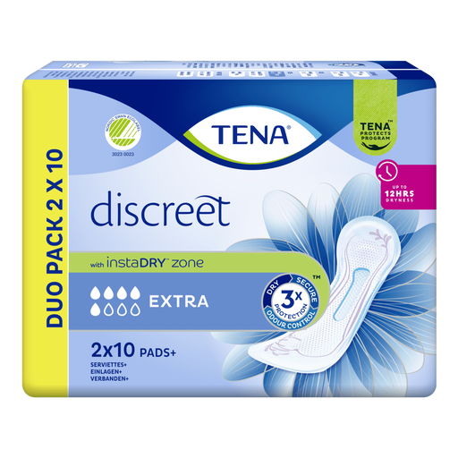 TENA Discreet Extra Incontinentieverband Duopack 2x10 stuks