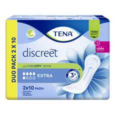 TENA Discreet Extra Verbanden Duopack 2x10 stuks