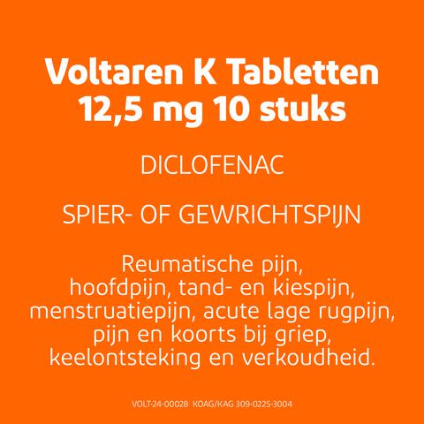 Voltaren K 12,5 MG Pijnstiller Diclofenac-Kalium Tabletten 10 stuks