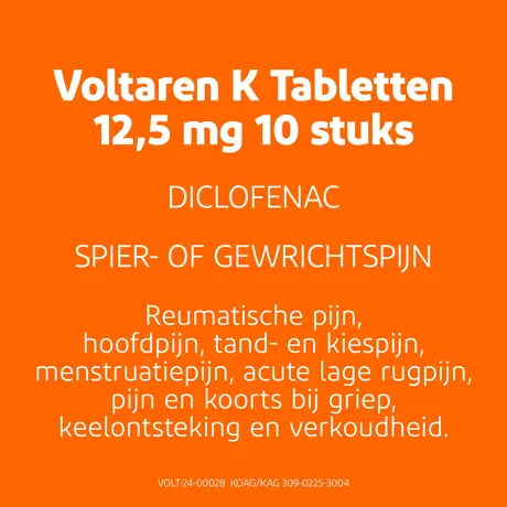 Voltaren K 12,5 MG Pijnstiller Diclofenac-Kalium Tabletten 10 stuks