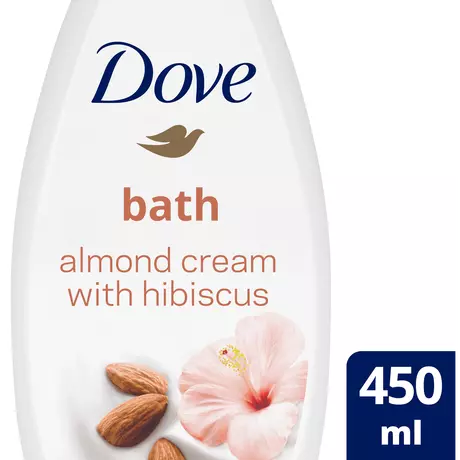 Dove Caring Bath Amandelmelk & Hibiscus Badcrème 450 ML