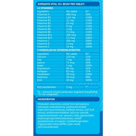 Supradyn Vital 50+ multivitamines voor vijftigplussers  95 tabletten