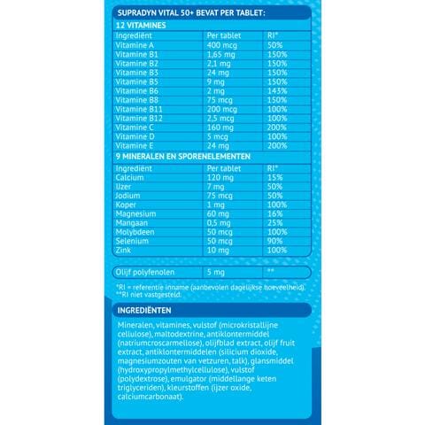 Supradyn Vital 50+ multivitamines voor vijftigplussers  95 tabletten