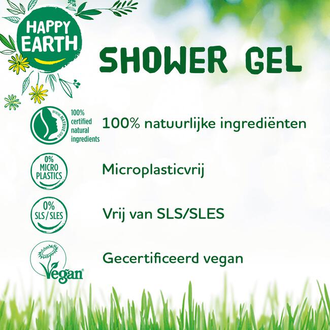 Happy Earth 100% Natuurlijke Bergamot Cedarwood Douchegel 300 ML