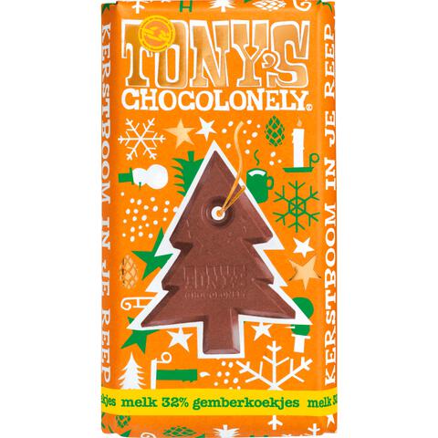 Tony's Chocolonely Kerstreep Melk Gemberkoekje