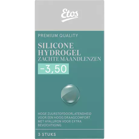 Etos Silicone Hydrogel Zachte Maandlenzen -3.50 3 stuks