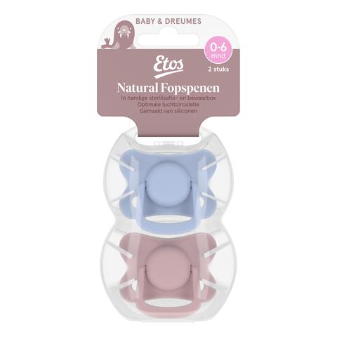 Etos Fopspeen 0-6 Maanden Violet/Roze 2 stuks