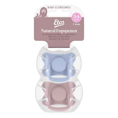 Etos Fopspeen 0-6 Maanden Violet/Roze 2 stuks
