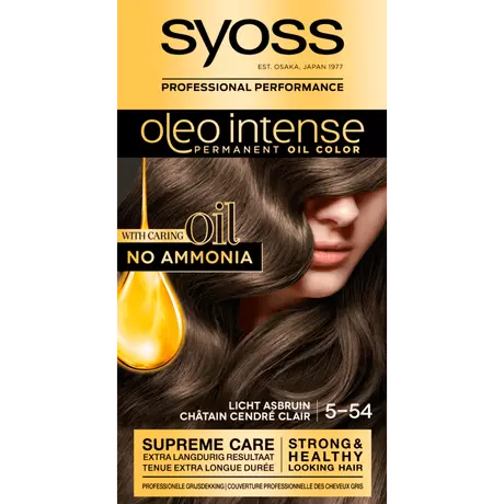 Syoss Oleo Intense Permanente Haarkleuring 5-54 Licht Asbruin
