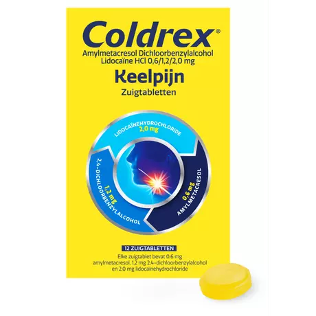Coldrex Keelpijn Pastilles 12 Stuks