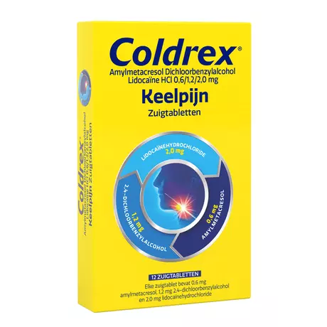 Coldrex Keelpijn Pastilles 12 Stuks