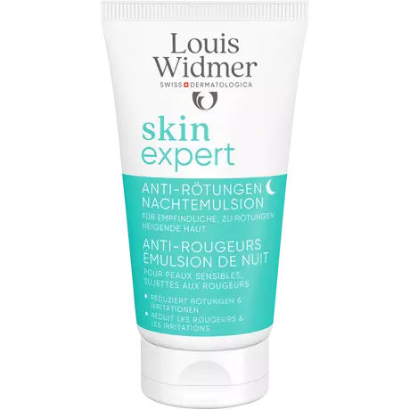 Louis Widmer Skinexpert Anti-Roodheid Nachtemulsie Zonder Parfum 50 ML