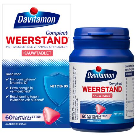 Davitamon Kauw Aardbei 60 NL