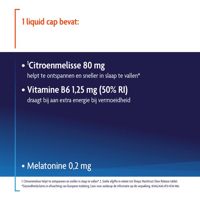 Shiepz helpt in slaap vallen liquid cap 30ST
