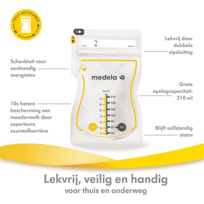 Medela Moedermelkbewaarzakjes met schenktuit 25 stuks