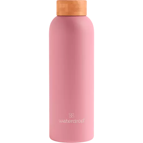 Waterdrop Thermo Steel RVS Drinkfles Pastel Roze 600 ML