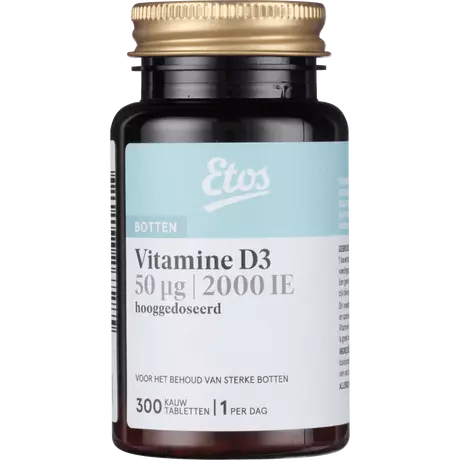 Etos Vitamine D3 50 µg  Multi Vitamine Fruit Kauwtabletten 300 stuks