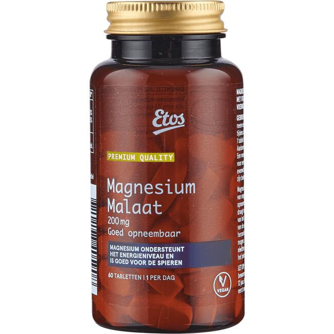 af hebben springen Verminderen Etos Premium Magnesium Malaat 200mg 60 stuks 60 EA | Etos