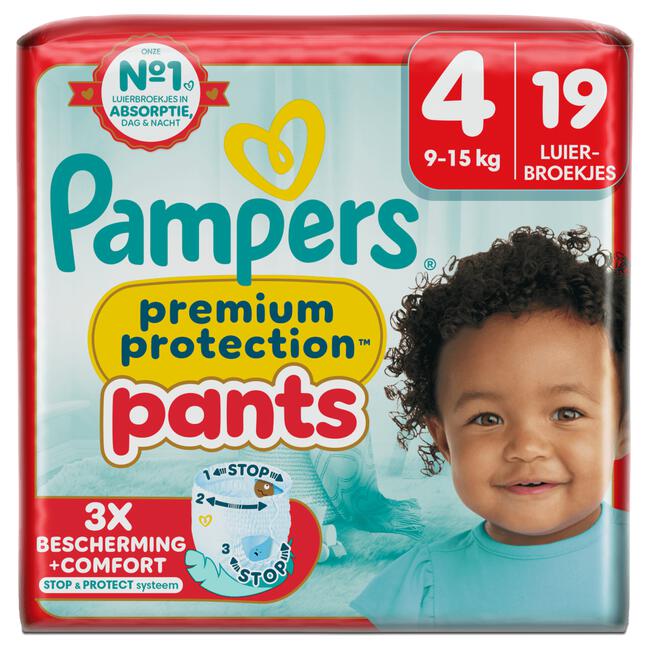 Pampers Premium Protection Pants Luierbroekjes Maat 4 9-15 KG 19 stuks