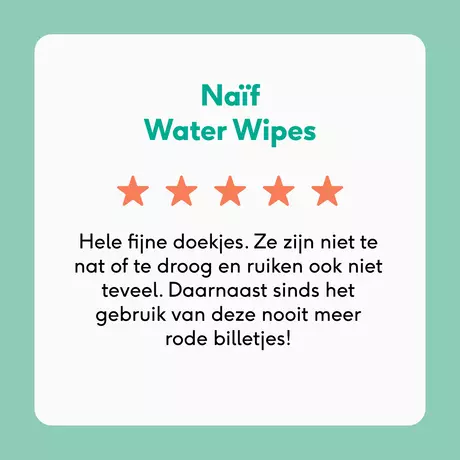 Naïf Plasticvrije Water Billendoekjes 3x54 stuks
