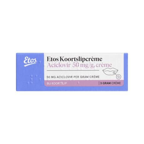 Etos Koortslipcrème Aciclovir 50 mg/g 3 GR