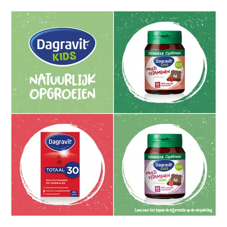 Dagravit Natural Kids Multi Aardbei Kauwtabletten 60 stuks