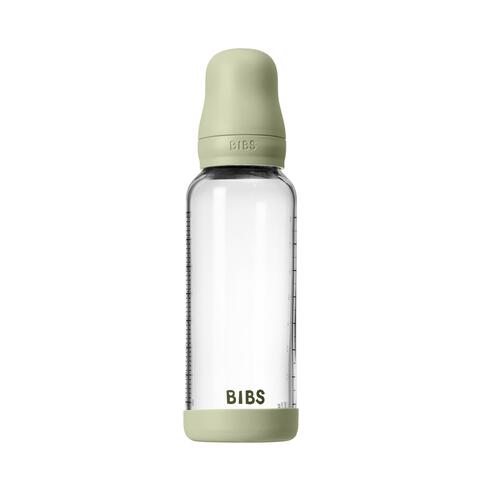 BIBS Babyfles Glas Medium Flow Silicone Sage 240 ML