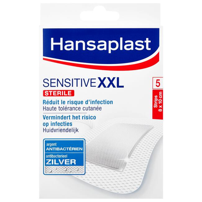 Draai vast Spruit Snazzy Hansaplast Antibacterial XXL Sensitive 5 Pleisters 5 EA | Etos