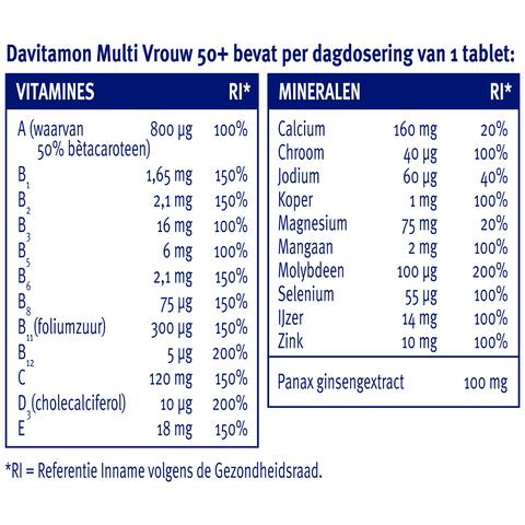 Davitamon Multi Vrouw 50+ 60 stuks