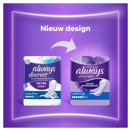 Always Incontinentieverband Discreet Long Plus 8 stuks