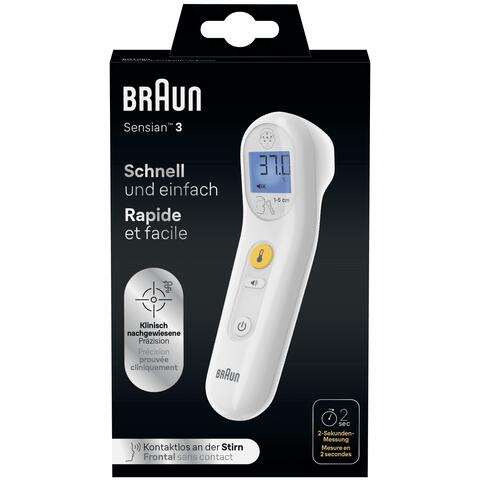 Braun sensian 3 contactloze voorhoofdthermometer