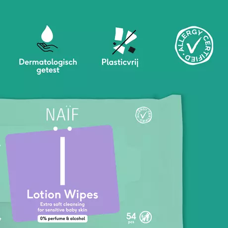 Naïf Plasticvrije Lotion Billendoekjes 8x54 stuks